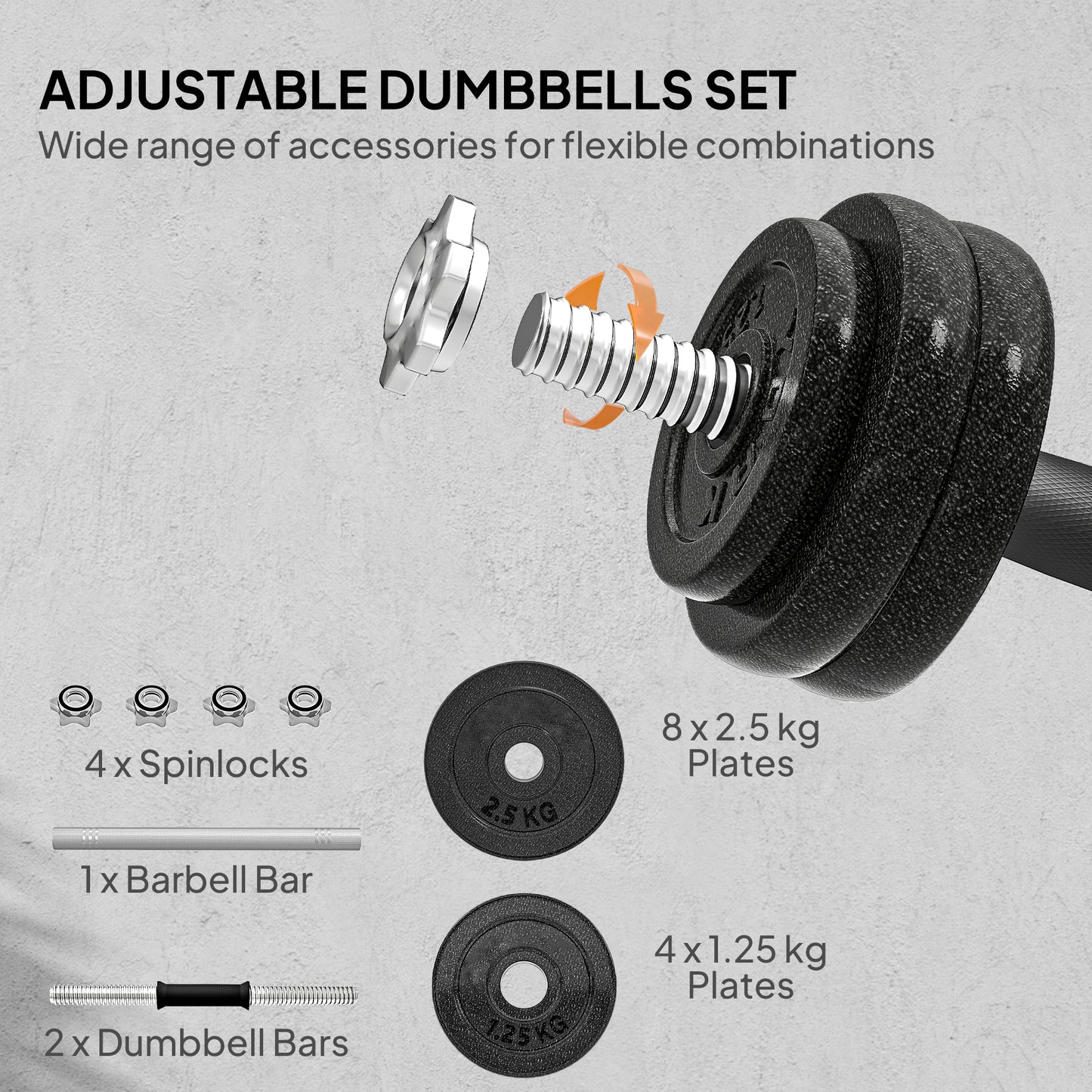 2-in-1 Adjustable Dumbbells