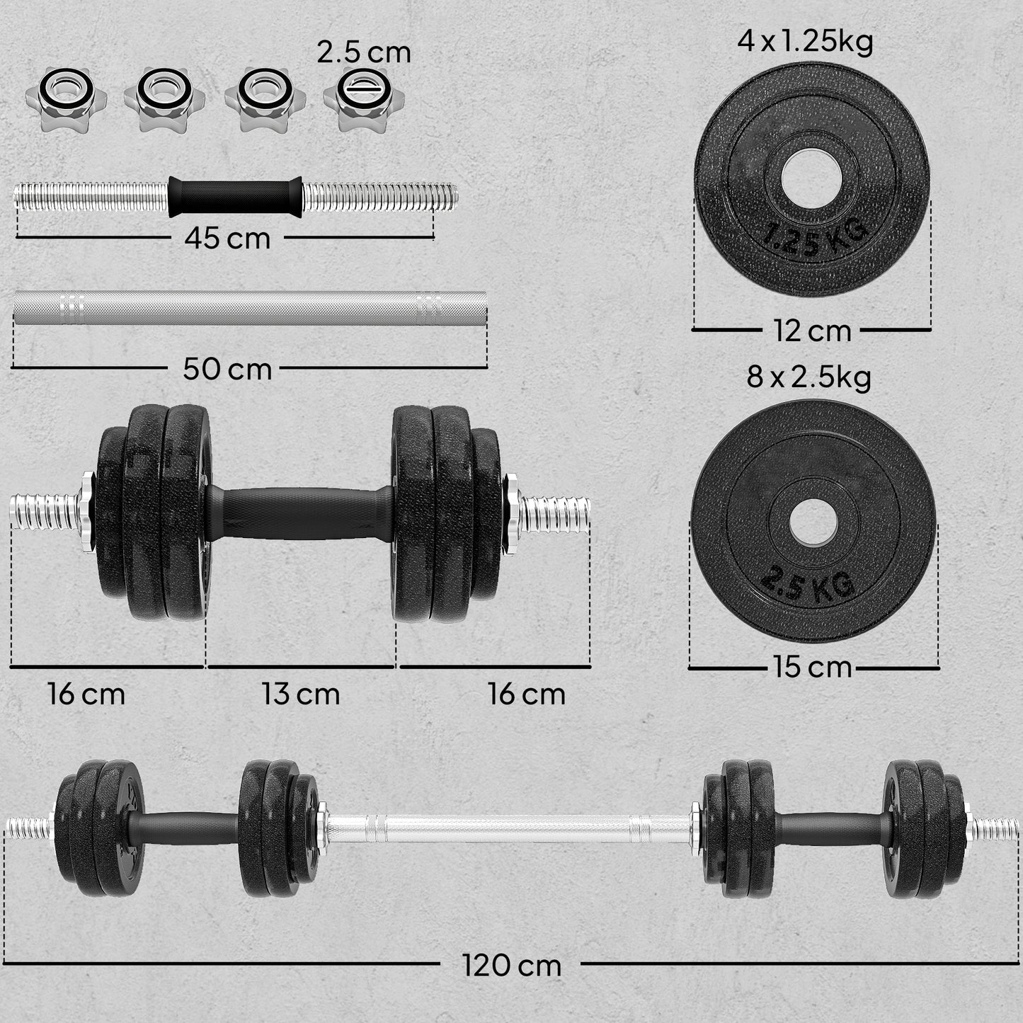 2-in-1 Adjustable Dumbbells